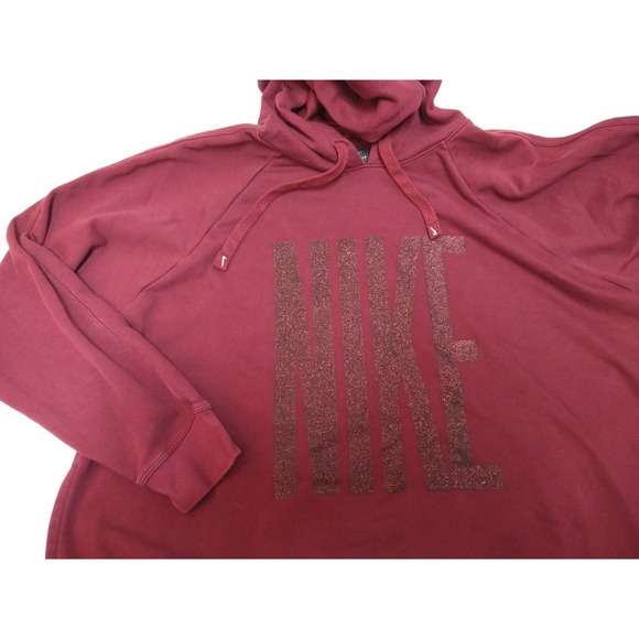 NIKE PULLOVER HOODIE, MAROON, SIZE XL, LONG SLEEVE, DRI FIT, EASY CARE - Picture 2 of 11